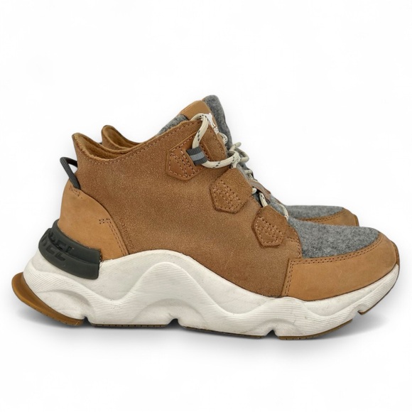 SOREL Kinetic RNEGD Caribou Shoe Waterproof Insulated in Tawny Buff Quarry 7.5 - Picture 4 of 13